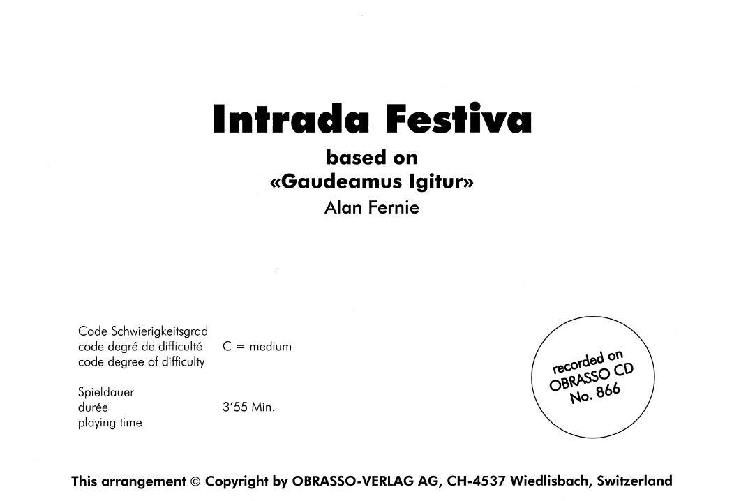 Intrada Festiva (Gaudeamus igitur) - click here
