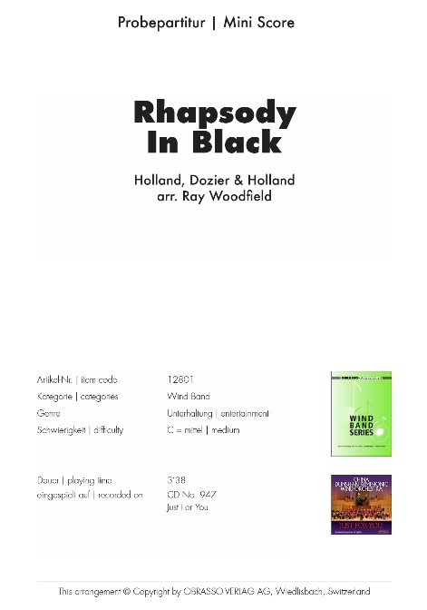 Rhapsody in Black (Reach Out I'll Be There) - click here