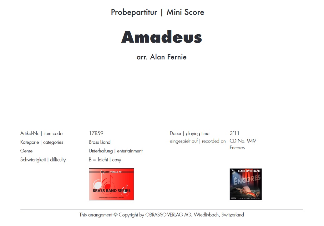Amadeus (Based on a Theme by Mozart) - click here