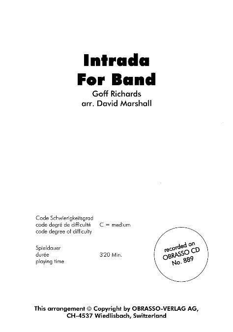 Intrada for Band - click here