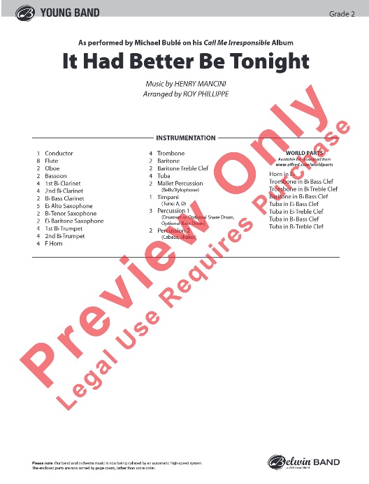 It Had Better Be Tonight (Meglio Stasera) - click here