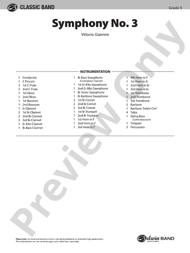 Symphonie #3 for Band - click here
