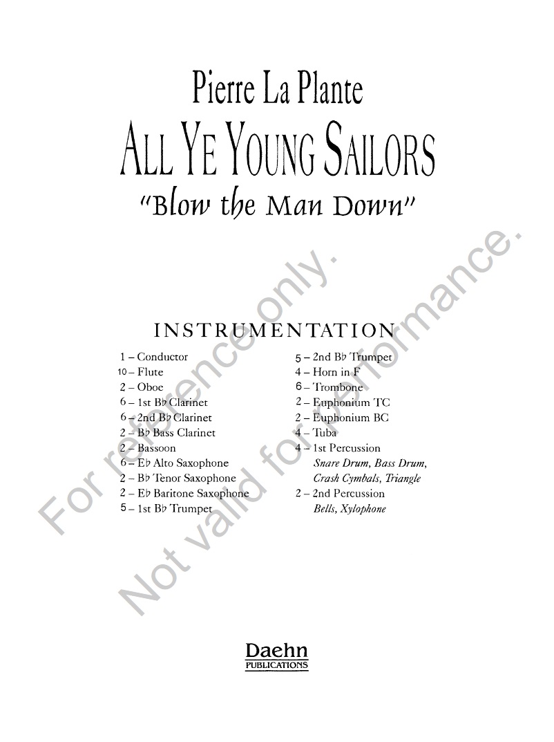 All Ye Young Sailors 'Blow the Man Down' - click here