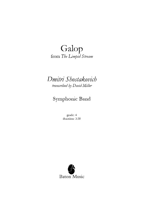 Galop (from 'The Limpid Stream') - click here