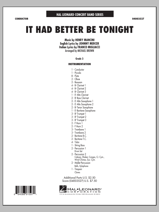 It Had Better Be Tonight - click here