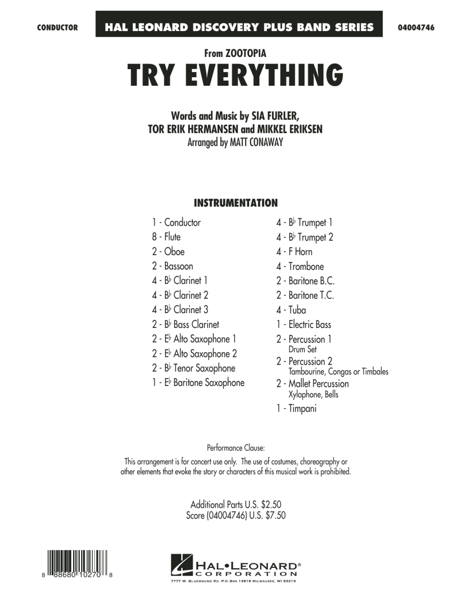 Try Everything (from 'Zootopia') - click here
