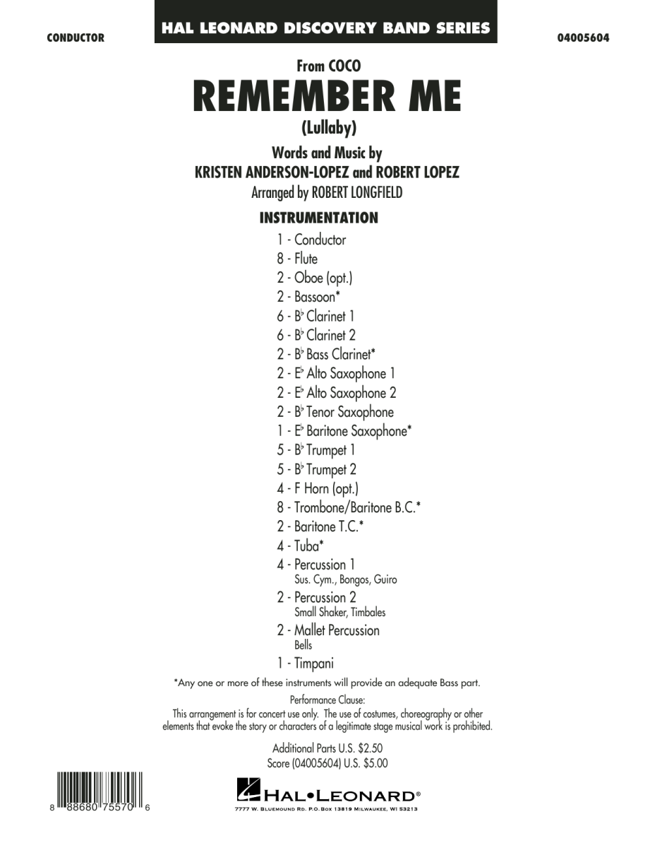 Remember Me (from 'Coco') - click here