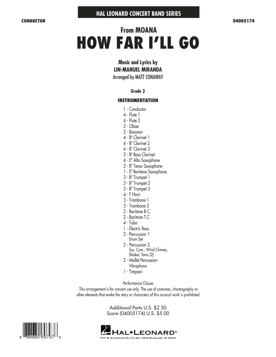 How Far I'll Go (from Moana) - click here