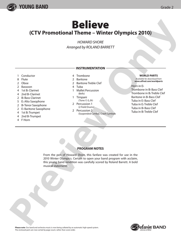 Believe (Winter Olympics 2010) - click here
