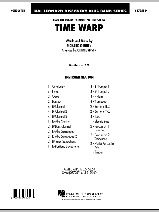 Time Warp (from The Rocky Horror Picture Show) - click here
