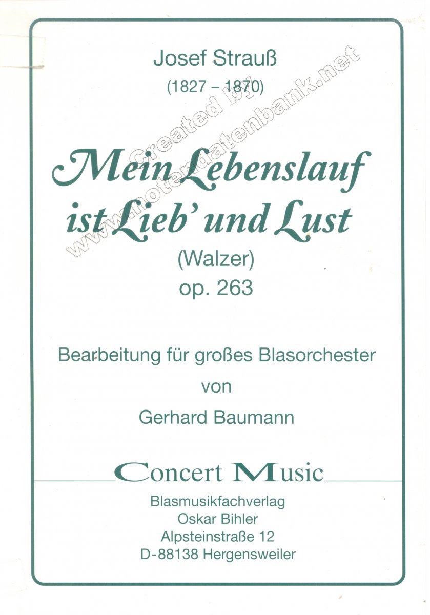 Mein Lebenslauf ist Lieb und Lust - click here