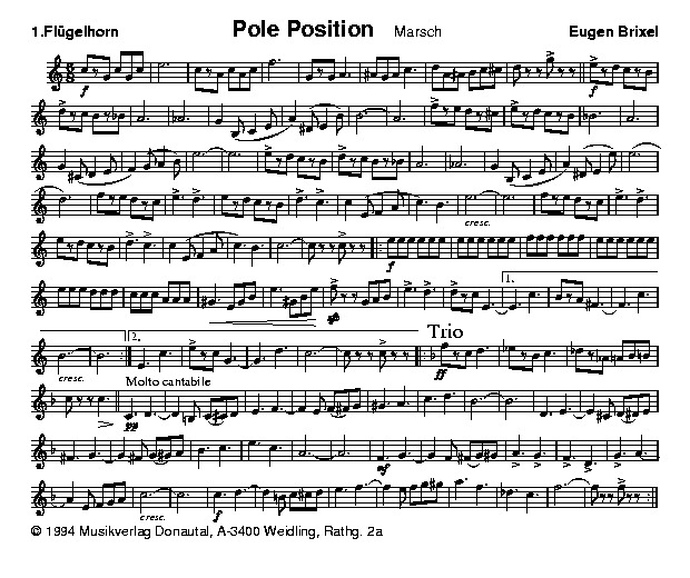 Pole Position - Sample sheet music