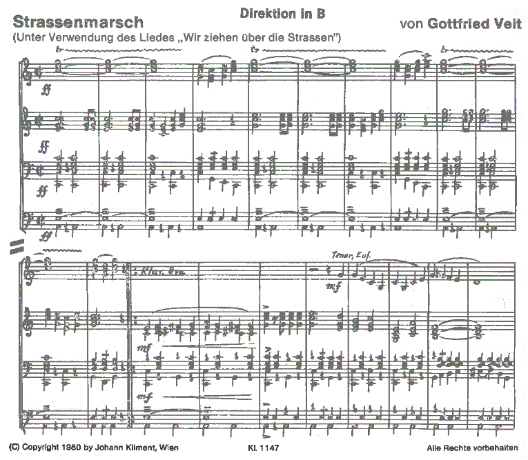 Strassenmarsch - Sample sheet music