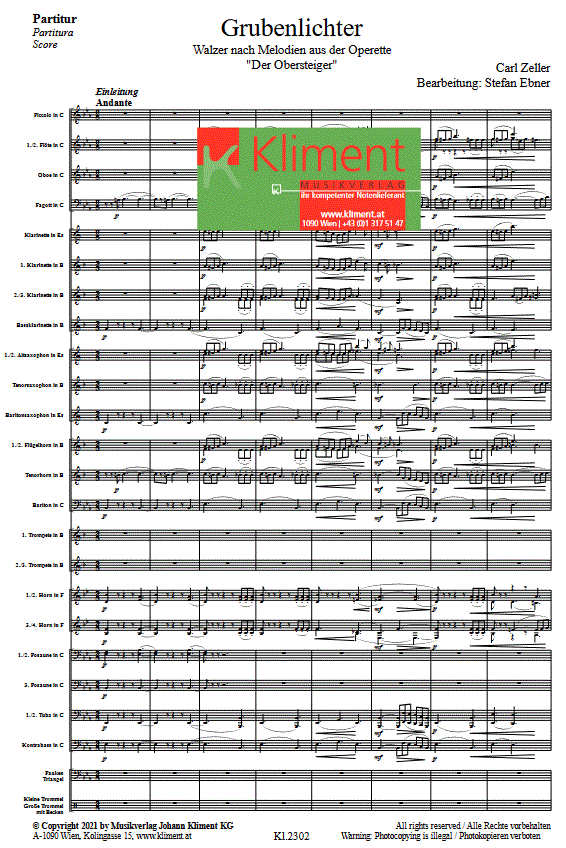 Grubenlichter Walzer - Sample sheet music