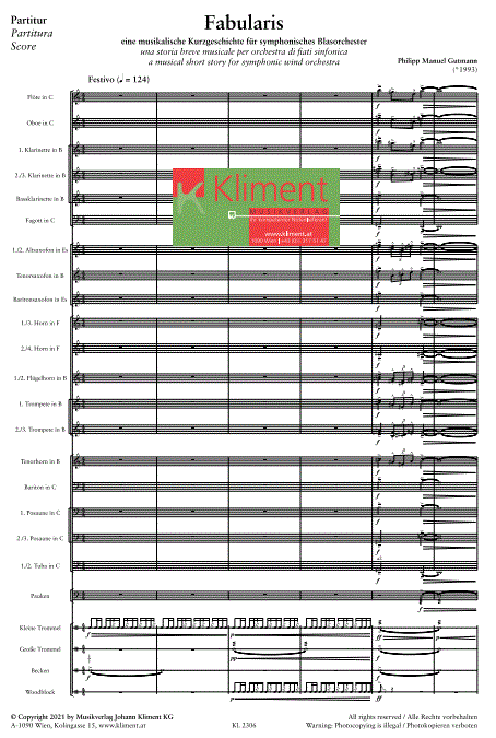 Fabularis - Sample sheet music