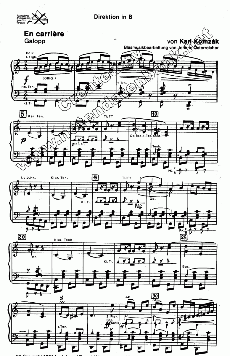 En Carriere - Sample sheet music