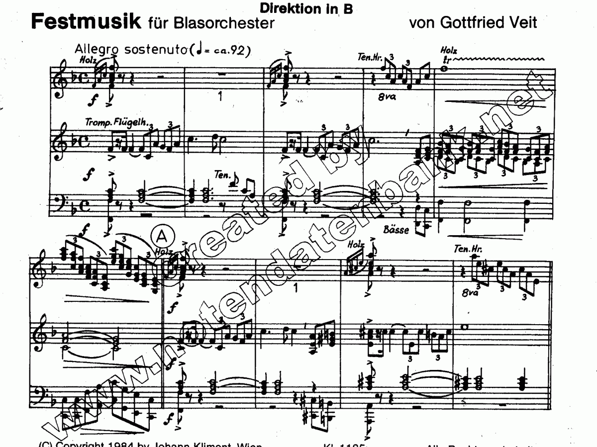 Festmusik für Blasorchester - Sample sheet music