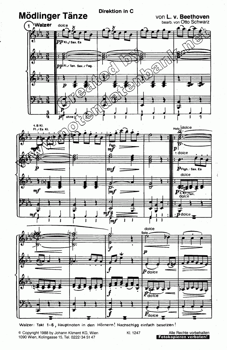 Mödlinger Tänze - Sample sheet music