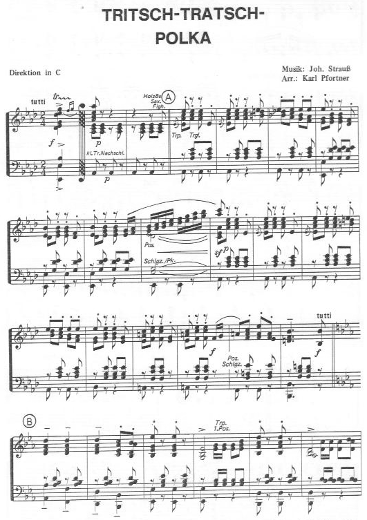 Tritsch-Tratsch-Polka - Sample sheet music
