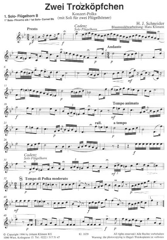 2 Trotzköpfchen - Sample sheet music